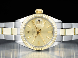 Rolex Date Lady 26 Champagne Oyster 6917 Crissy